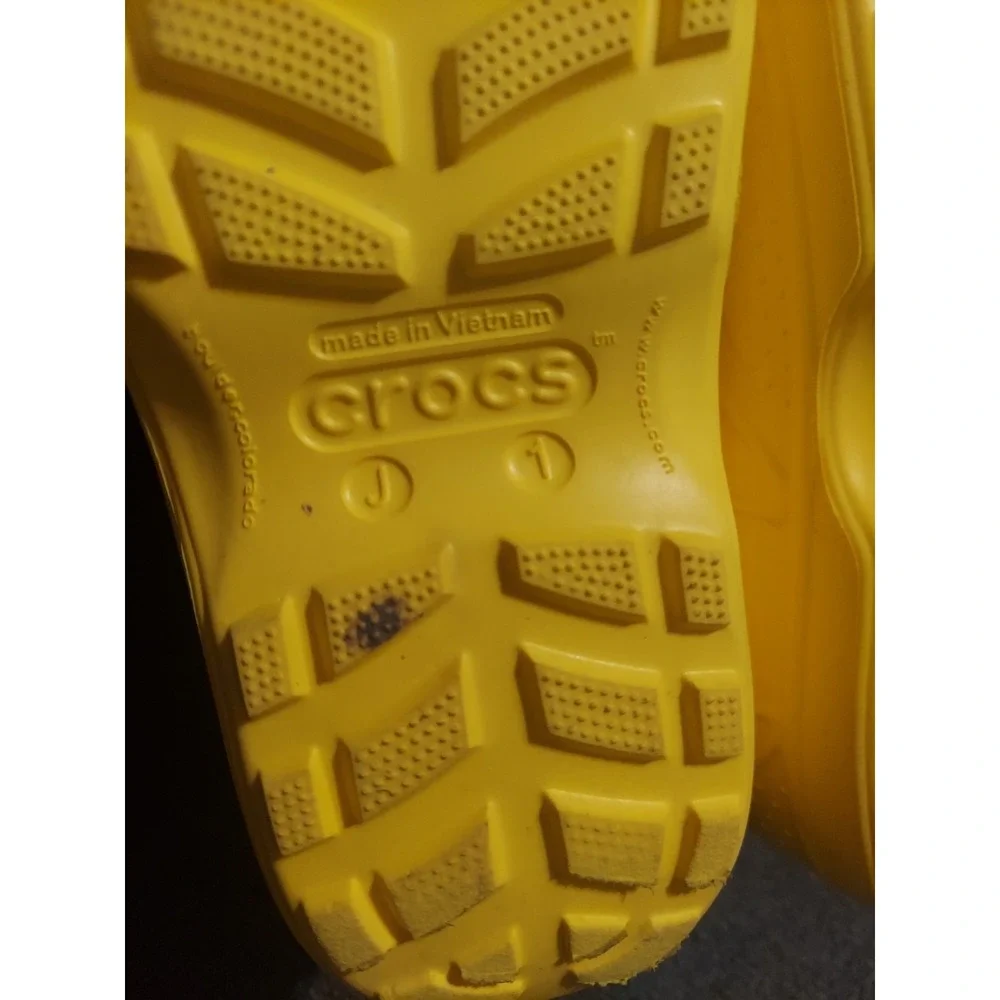 Crocs Kids TODDLERS Unisex YELLOW Handle It Rain Boots J1 Shoes Waterproof